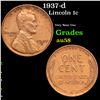 Image 1 : 1937-d Lincoln Cent 1c Grades Choice AU/BU Slider