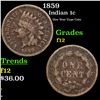 Image 1 : 1859 Indian Cent 1c Grades f, fine
