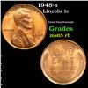 Image 1 : 1948-s Lincoln Cent 1c Grades GEM Unc RB