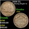 Image 1 : 1858 LL Flying Eagle Cent 1c Grades vf+