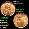 Image 1 : 1942-d Lincoln Cent 1c Grades GEM++ Unc RD