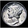Image 2 : 1945-p Mercury Dime 10c Grades GEM+ Unc
