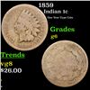 Image 1 : 1859 Indian Cent 1c Grades g+