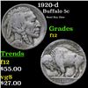 Image 1 : 1920-d Buffalo Nickel 5c Grades f, fine