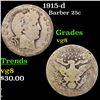 Image 1 : 1915-d Barber Quarter 25c Grades vg, very good
