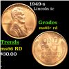Image 1 : 1949-s Lincoln Cent 1c Grades Gem+ Unc RD
