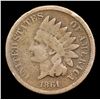 Image 2 : 1861 Indian Cent 1c Grades vf++