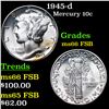 Image 1 : 1945-d Mercury Dime 10c Grades GEM+ FSB