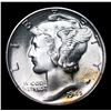 Image 2 : 1945-d Mercury Dime 10c Grades GEM+ FSB