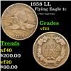 Image 1 : 1858 LL Flying Eagle Cent 1c Grades vf+