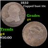 Image 1 : 1832 Capped Bust Dime 10c Grades g, good