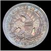 Image 3 : ***Auction Highlight*** 1853 arrow & rays Seated Liberty Quarter Rainbwo Toned 25c Graded Select+ Un