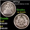 Image 1 : 1872-p Seated Liberty Half Dime 1/2 10c Grades vg details