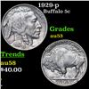 Image 1 : 1929-p Buffalo Nickel 5c Grades Select AU