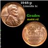 Image 1 : 1948-p Lincoln Cent 1c Grades Choice Unc RD