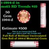 Image 1 : Shotgun Lincoln 1c roll, 1994-d 50 pcs Bank Wrapper.