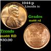 Image 1 : 1944-p Lincoln Cent 1c Grades GEM+ Unc RD