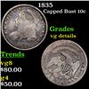 Image 1 : 1835 Capped Bust Dime 10c Grades vg details