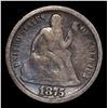 Image 2 : 1875-s Below Bow Seated Liberty Dime 10c Grades f details