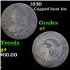 Image 1 : 1830 Capped Bust Dime 10c Grades g, good
