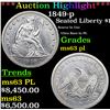 Image 1 : ***Auction Highlight*** 1849-p Seated Liberty Dollar $1 Graded Select Unc PL BY USCG (fc)