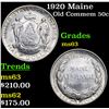 Image 1 : 1920 Maine Old Commem Half Dollar 50c Grades Select Unc