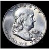 Image 2 : 1949-p Franklin Half Dollar 50c Grades Choice Unc FBL