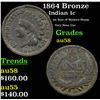 Image 1 : 1864 Bronze Indian Cent 1c Grades Choice AU/BU Slider