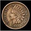 Image 2 : 1863 Indian Cent 1c Grades xf+