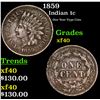 Image 1 : 1859 Indian Cent 1c Grades xf
