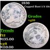 Image 1 : 1836 Capped Bust Half Dime 1/2 10c Grades vg+