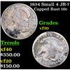 Image 1 : 1834 Small 4 Capped Bust Dime JR-7 10c Grades vf++