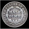 Image 3 : 1848-p Seated Liberty Half Dime 1/2 10c Grades f, fine