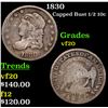 Image 1 : 1830 Capped Bust Half Dime 1/2 10c Grades vf, very fine
