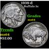 Image 1 : 1938-d Buffalo Nickel 5c Grades Choice Unc