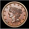 Image 2 : ***Auction Highlight*** 1857 Braided Hair Half Cent C-1 TOP POP! 1/2c Graded ms66 rb By SEGS (fc)