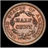 Image 3 : ***Auction Highlight*** 1857 Braided Hair Half Cent C-1 TOP POP! 1/2c Graded ms66 rb By SEGS (fc)