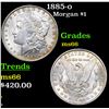 Image 1 : 1885-o Morgan Dollar $1 Graded ms66 By SEGS