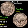 Image 1 : 1937-d Buffalo Nickel 5c Grades Choice Unc