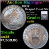 ***Auction Highlight*** 1807 Draped Bust Half Dollar 50c Graded au58 BY SEGS (fc)