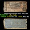 Image 1 : 1864 $10 Confederate States Note, T68 Grades xf details