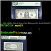 Image 1 : PCGS 1999 $1 Dollar Federal Reserve Note Millennium Set Serial #20000207 Graded ms63 By PCGS