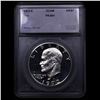 Image 2 : Proof 1972-s Silver Eisenhower Dollar $1 Graded pr69+ DCAM BY SEGS