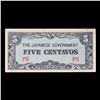 Image 2 : 1942 Philippines(Japanese Occupation) 5 Centavos Note P# 103A Grades vf++