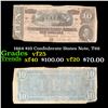 1864 $10 Confederate States Note, T68 Grades vf+