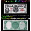 Image 1 : ***Auction Highlight*** 1907 $5 Large Size Legal Tender Note "WoodChopper" Fr-91 Grades Select AU (f