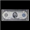 Image 2 : 1914 $5 Blue Seal Federal Reserve Note Grades vf+