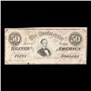 Image 2 : 1864 $50 Confederate States of America Richmond CSA Bank Note T-66 Grades Select AU