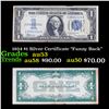 1934 $1 Silver Certificate "Funny Back" Grades Select AU
