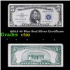 1953A $5 Blue Seal Silver Certificate Grades vf++